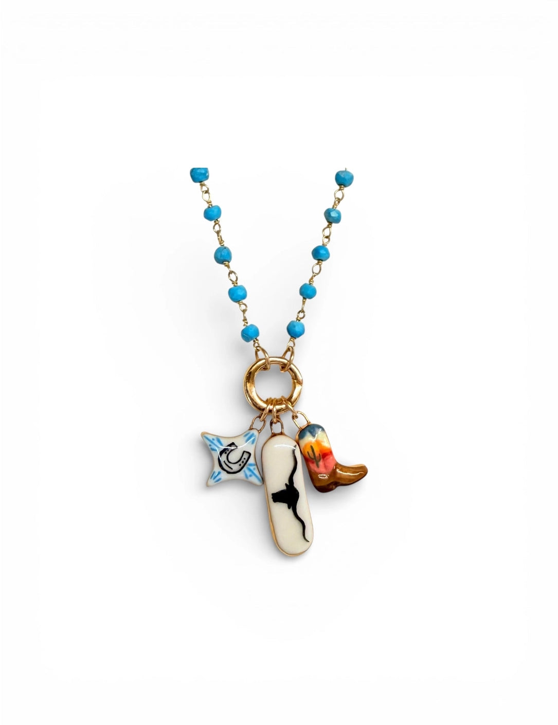 Sunset Cowboy Boot Charm