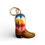 Sunset Cowboy Boot Charm