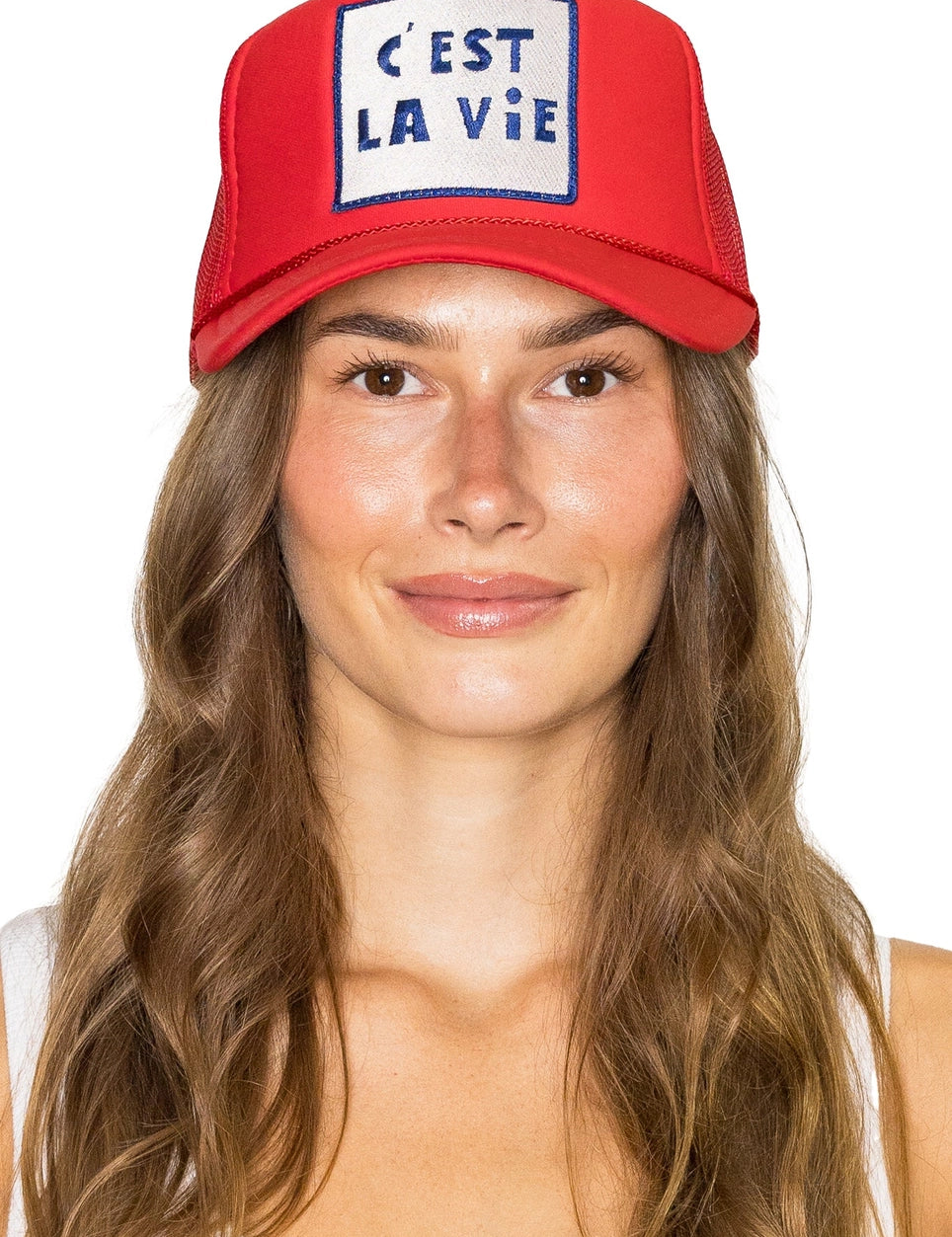 C' Est La Vie Trucker Hat - Red