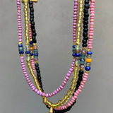 Bead Capsule Necklace - Lilac