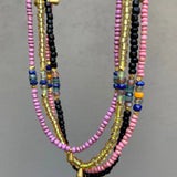 Bead Capsule Necklace - Lilac