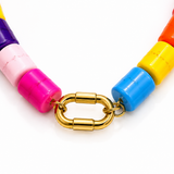 Bead Carabiner Necklace - Multicolor