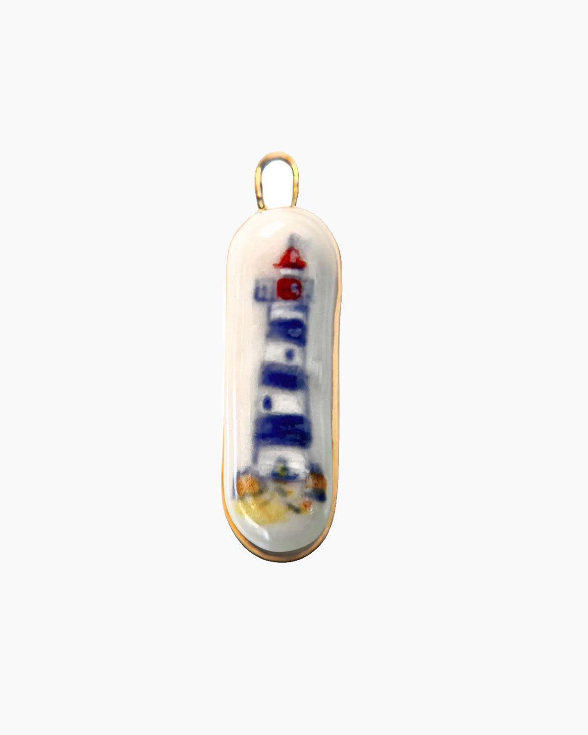 Lighthouse pendant on a white background