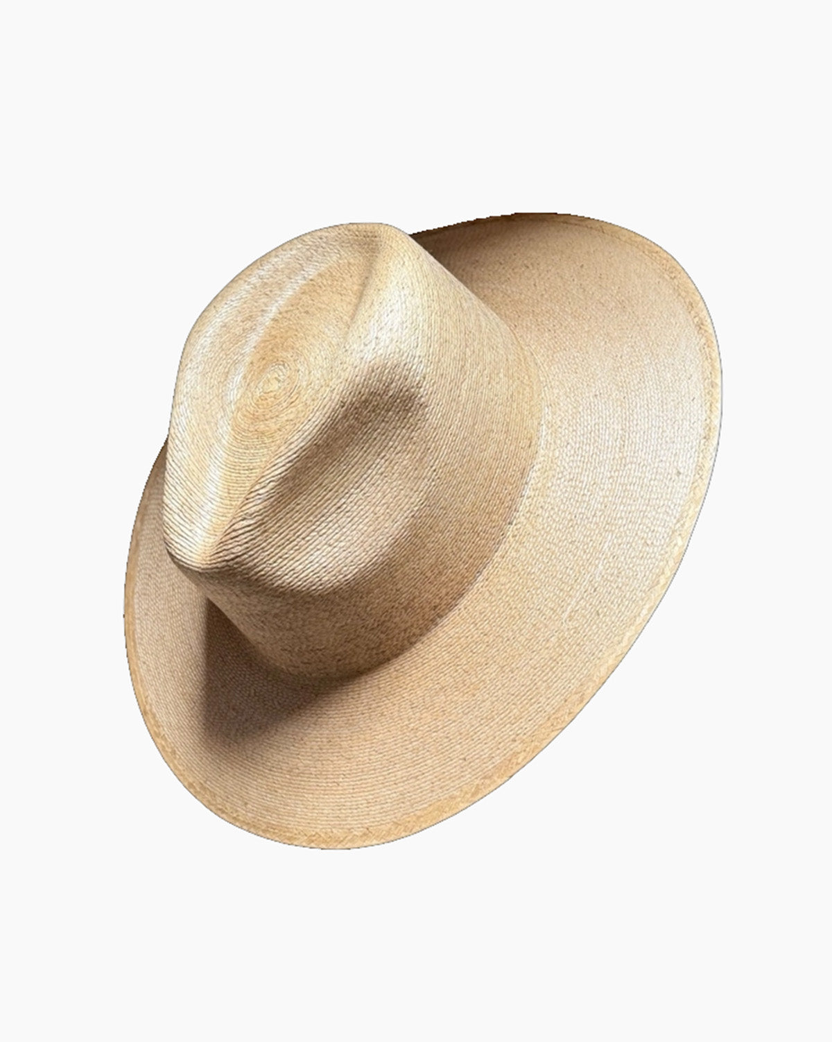 Explorer Fine Palm Hat Toasted Flat Brim on white background