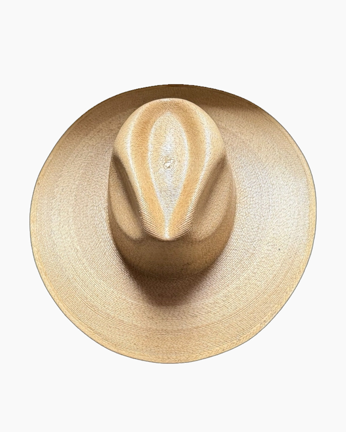 Explorer Fine Palm Hat Toasted Flat Brim on white background