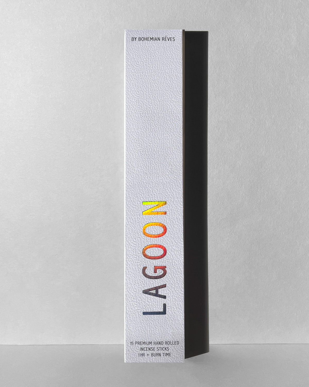 Product packaging with 'Lagoon' text on a gray background
