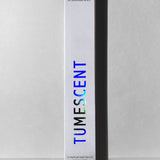 Tumescent packaging with colorful text on a gray background