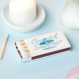 Matchbox with 'Cowgirl Summer' design on a light blue background