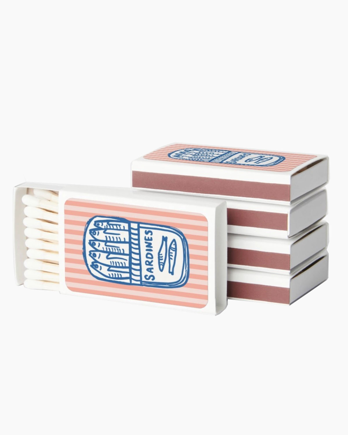 Stack of playing cards with a 'Sardines' logo on a white background