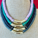 Vinyl Necklace - Turquoise