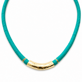 Vinyl Necklace - Turquoise