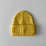 Royal Angora Beanie - Yellow Diamond