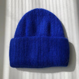 Royal Angora Beanie - Royal Blue